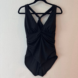 Women's SHAPELLX Black One Piece Swimsuit L